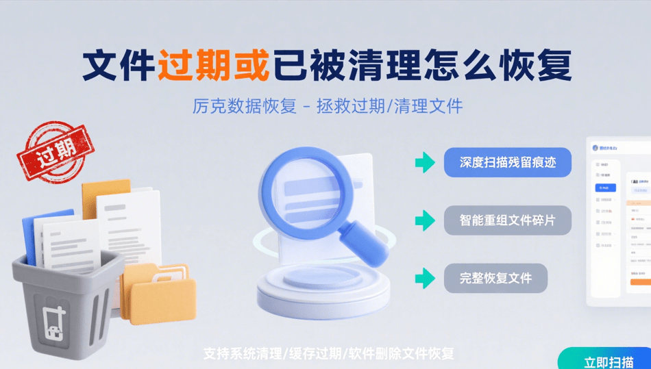 how to recover the deleted files and outdated data