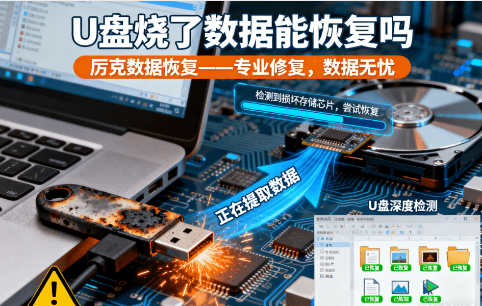 can data be recovered from a usb which has been fired