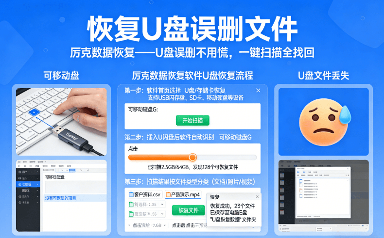 how to recover data by deleting accidenttlly from usb