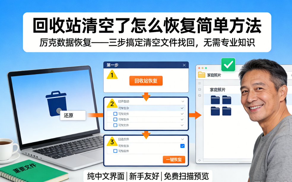 how to recover empty trash can in a simple way