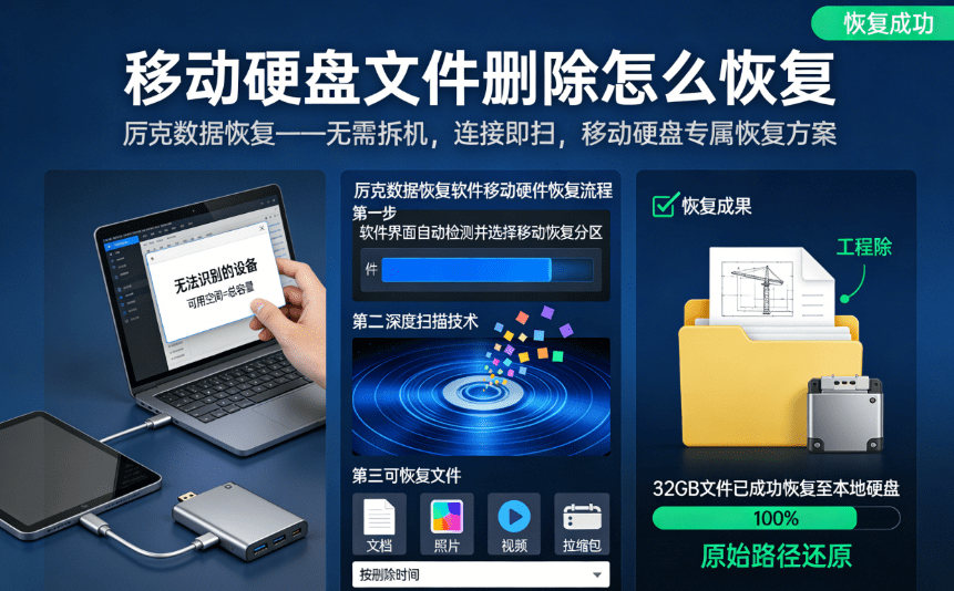 how to recover the deleted files for the portable hard drive