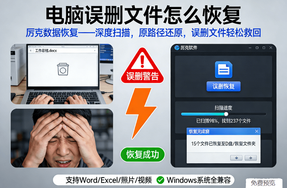 how to restore the deleted files by accident