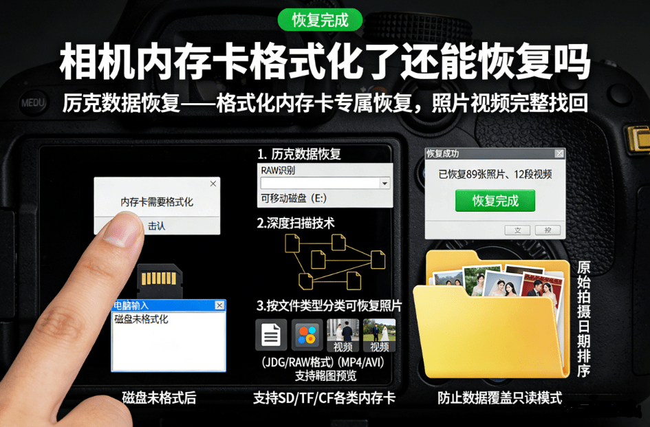 how to restore the files for formatted camera
