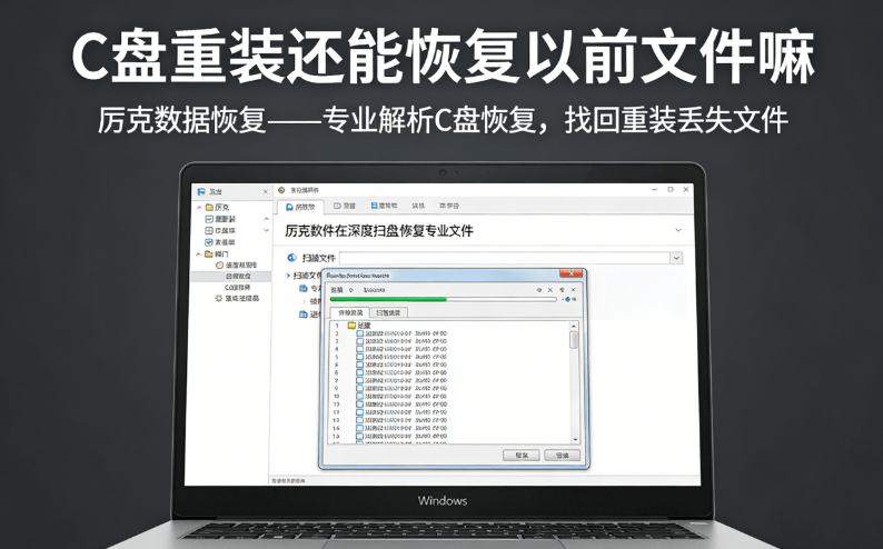 can data be recovered for disk c after reinstallation